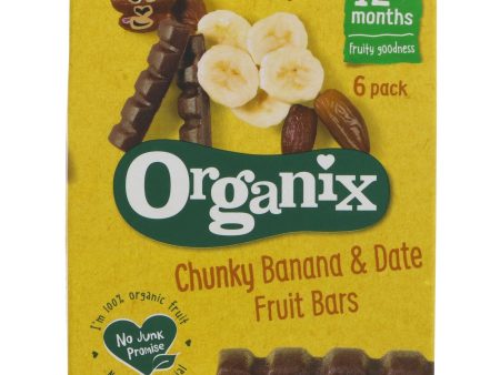 Organix | Banana & Date Chunky Fruit Bar - from 12 months | 6 x 17g on Sale