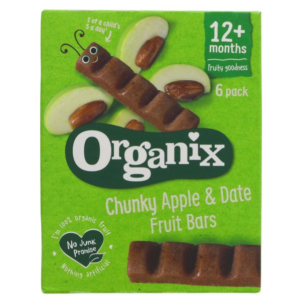 Organix | Apple & Date Chunky Fruit Bars - from 12 months | 6 x 17g Cheap