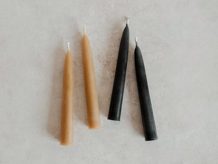 Beeswax 6  Taper Candle Set For Discount