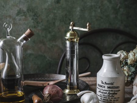 Chrome & Brass Pepper Grinder Discount