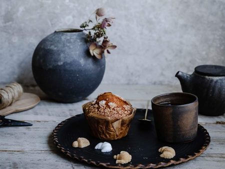 Ceramic Scalloped Plate - Dark For Discount