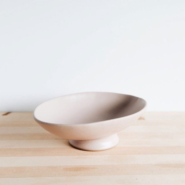 Ceramic Oval Serving Bowl - Sand Cheap