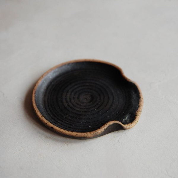 Ceramic Spoon Rest - Dark For Sale