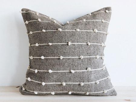 Wool Throw Pillow Cover - Grey Loops Fashion