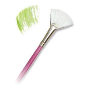 White Natural Hair Fan Brushes Online