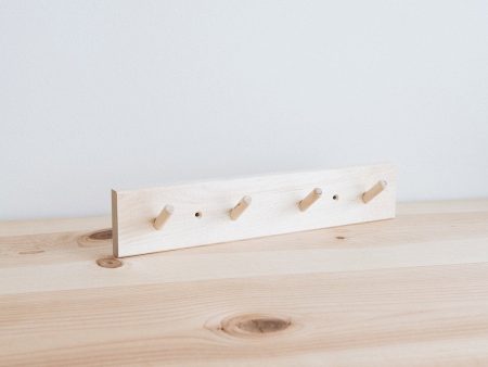 Birch Peg Rail - 4 Hook Online Hot Sale