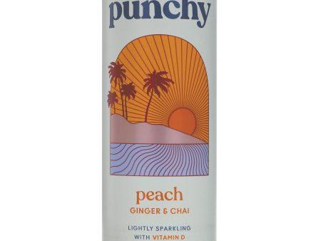 Punchy | Peach, Ginger & Chai Spice - Lightly sparkling,canned,Vit D | 250ml For Sale