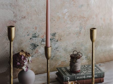 Iron Candlestick - Antique Brass Online Sale