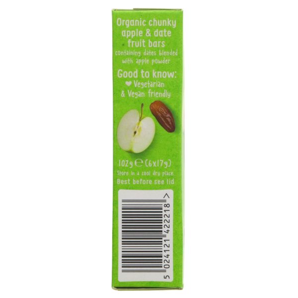 Organix | Apple & Date Chunky Fruit Bars - from 12 months | 6 x 17g Cheap