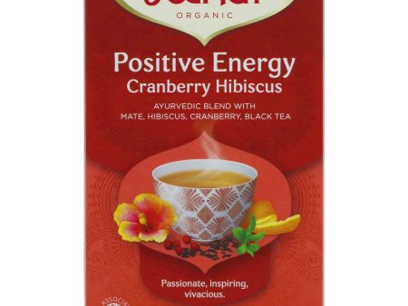 Yogi Tea | Positive Energy Cranberry Hib - Mate, Hibiscus, Cranberry | 17 bags For Sale