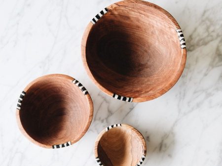 Wild Olive Wood Serving Bowl Set Discount