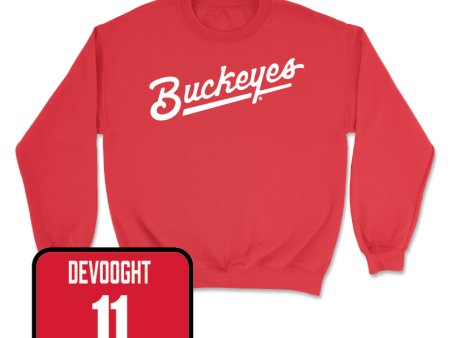 Red Baseball Script Crew  - Gavin DeVooght Online Hot Sale