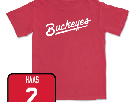 Red Men s Lacrosse Script Tee  - Garrett Haas Online Sale