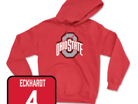 Red Baseball Team Hoodie  - Justin Eckhardt Hot on Sale