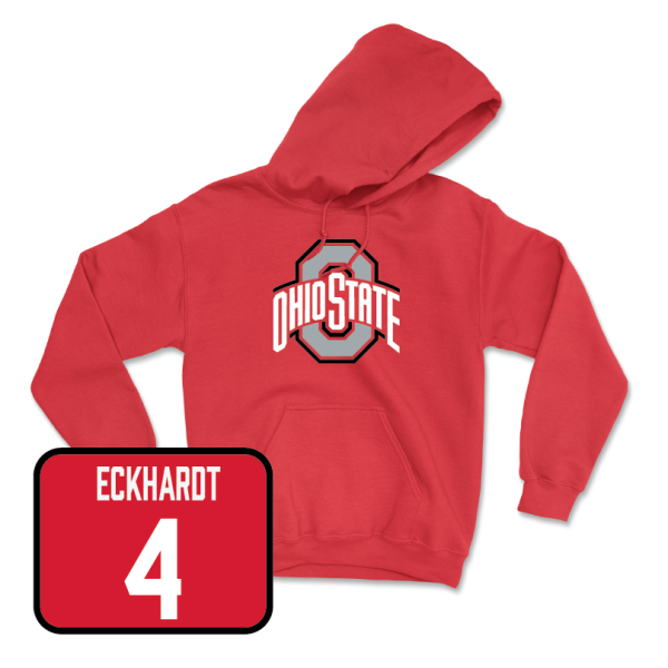 Red Baseball Team Hoodie  - Justin Eckhardt Hot on Sale