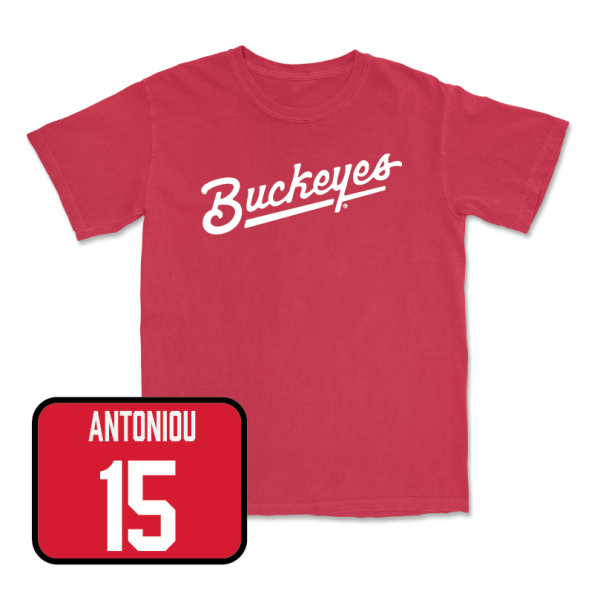 Red Men s Lacrosse Script Tee  - Zachary Antoniou Discount