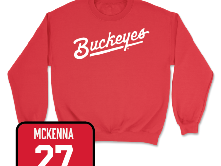 Red Men s Lacrosse Script Crew  - Jack McKenna Supply