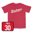 Red Women s Ice Hockey Script Tee - Amanda Thiele Sale