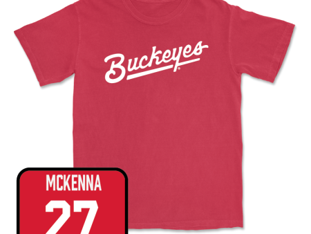 Red Men s Lacrosse Script Tee  - Jack McKenna Online