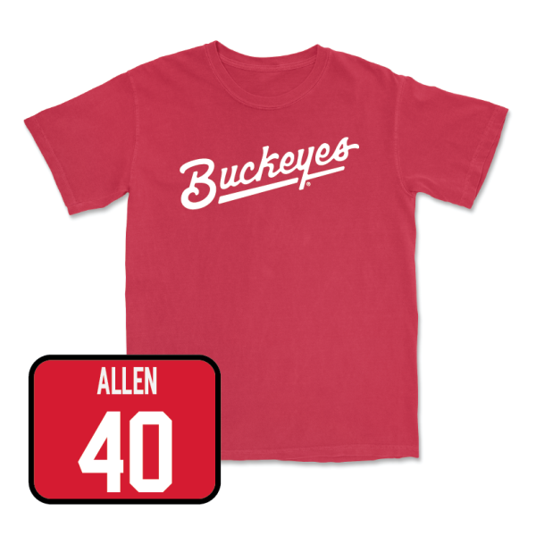 Red Men s Lacrosse Script Tee  - Jack Allen Sale